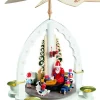 Richard Glässer GmbH Auslaufartikel*Weihnachtspyramide mit Bescherung, weiß, 27 cm von Richard Glässer