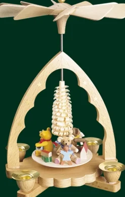 Richard Glässer GmbH Weihnachtspyramiden*Weihnachtspyramide mit Bärenkinder, 19 cm von Richard Glässer
