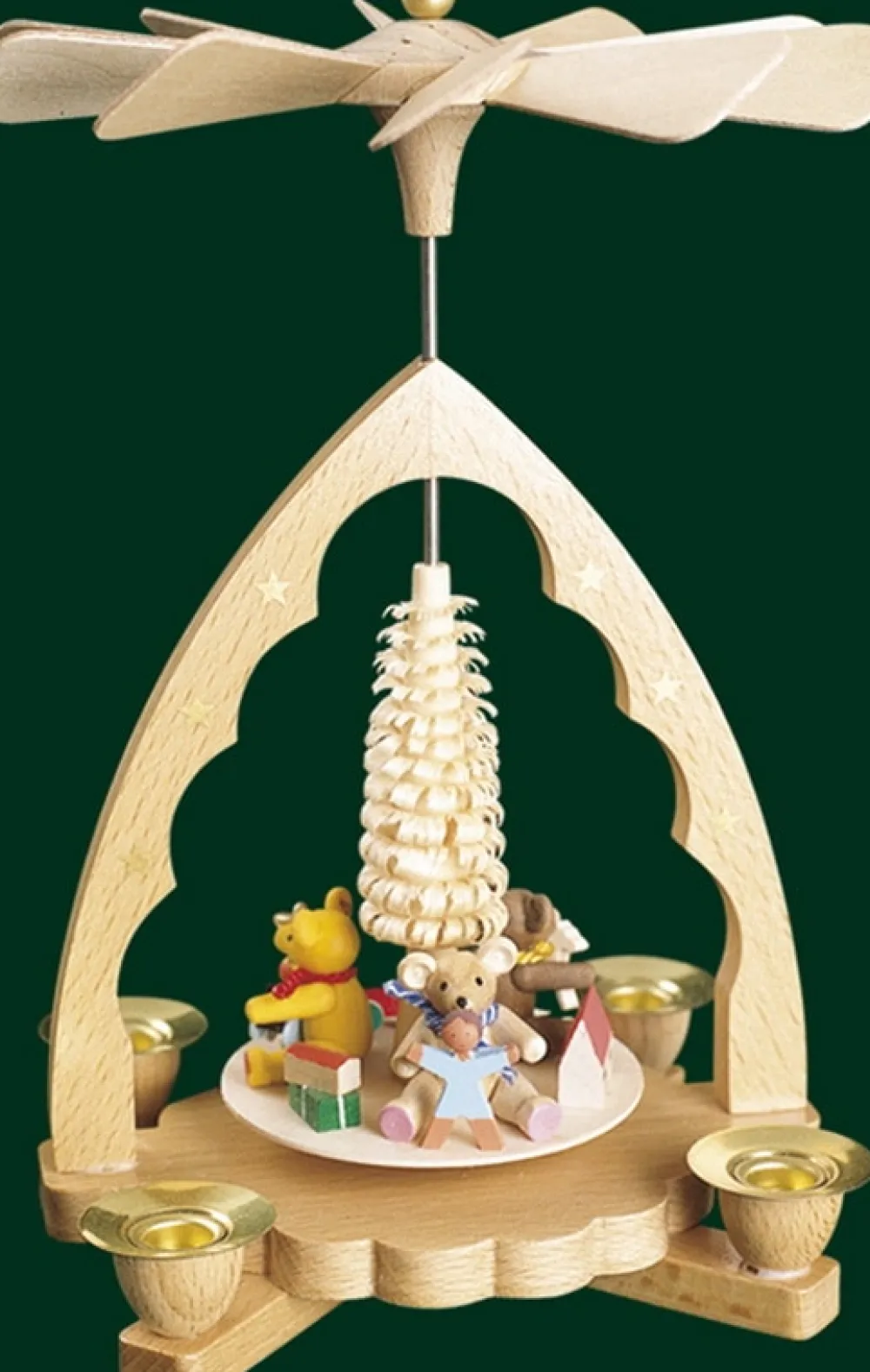 Richard Glässer GmbH Weihnachtspyramiden*Weihnachtspyramide mit Bärenkinder, 19 cm von Richard Glässer