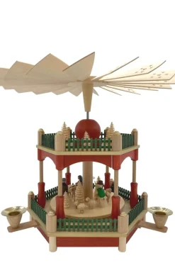 Richard Glässer GmbH Weihnachtspyramiden*Weihnachtspyramide mit Christi Geburt, 2 – stöckig, 28 cm von Richard Glässer