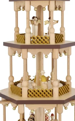 Richard Glässer GmbH Auslaufartikel | Weihnachtspyramiden*Weihnachtspyramide mit Christi Geburt, 3 – stöckig, 54 cm von Richard Glässer
