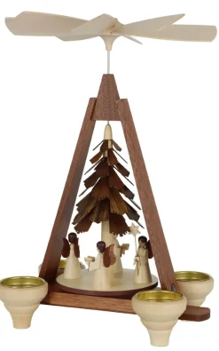 Müller Kleinkunst Weihnachtspyramiden*Weihnachtspyramide mit Engel, 29 cm von