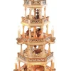 Müller Kleinkunst Einzelstücke | Weihnachtspyramiden*Weihnachtspyramide mit Erzgebirgsmotiv, 5 – stöckig, elektrisch, 71 cm von