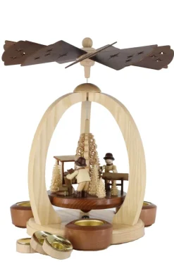 Legler Holz- und Drechslerwaren HODREWA Weihnachtspyramiden*Weihnachtspyramide mit Holzleute, 28 cm von Legler