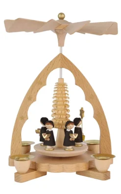 Richard Glässer GmbH Weihnachtspyramiden*Weihnachtspyramide mit Kurrende, 19 cm, von Richard Glässer
