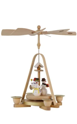 Richard Glässer GmbH Auslaufartikel | Weihnachtspyramiden*Weihnachtspyramide mit musizierenden Schneemännern, 28 cm von Richard Glässer