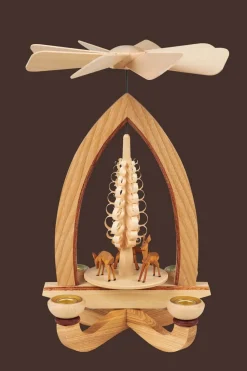 Heinz Lorenz Neuheiten | Weihnachtspyramiden*Weihnachtspyramide mit Rehen, 28 cm von