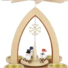 Heinz Lorenz Weihnachtspyramiden*Weihnachtspyramide mit Schneemann auf Schlitten, 24 cm von