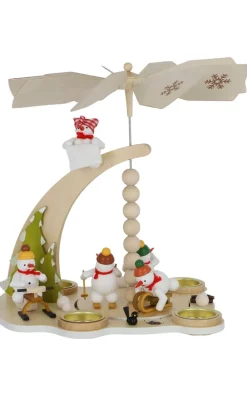 Zenker Weihnachtspyramiden*Weihnachtspyramide mit Schneemännern - Wintersport von Ralf