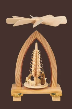 Heinz Lorenz Neuheiten | Weihnachtspyramiden*Weihnachtspyramide mit Schäfer und Schafen, 26 cm von