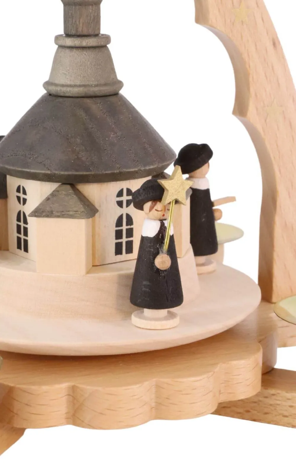 Richard Glässer GmbH Neuheiten | Weihnachtspyramiden*Weihnachtspyramide mit Seiffener Kirche, 19 cm, von Richard Glässer