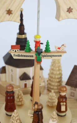 Müller Kleinkunst Weihnachtspyramiden*Weihnachtspyramide mit Seiffener Dorf, 36 cm von