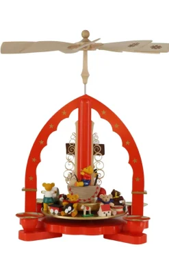 Richard Glässer GmbH Weihnachtspyramiden*Weihnachtspyramide mit spielenden Bärenkindern, 27 cm von Richard Glässer