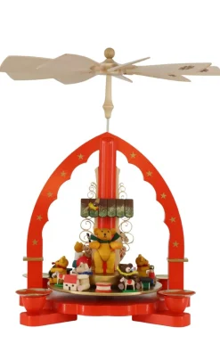 Richard Glässer GmbH Weihnachtspyramiden*Weihnachtspyramide mit spielenden Bärenkindern, 27 cm von Richard Glässer