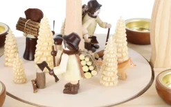 Legler Holz- und Drechslerwaren HODREWA Weihnachtspyramiden*Weihnachtspyramide mit Waldleuten, 2-stöckig von HODREWA Legler