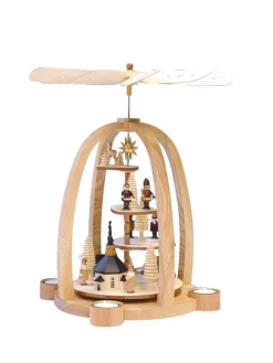 Knuth Neuber Weihnachtspyramiden*Weihnachtspyramide Seiffener Kirche mit Kurrende, 41 cm von