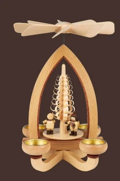 Heinz Lorenz Weihnachtspyramiden*Weihnachtspyramide Striezelkinder für Teelichter, 28 cm von