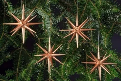 Albin Preißler Christbaumschmuck*Weihnachtssterne kupferfarben, 4-teilig von