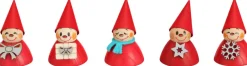 Seiffener Volkskunst eG Holzfiguren & Dekofiguren*Weihnachts-Wippel, 5er Set von