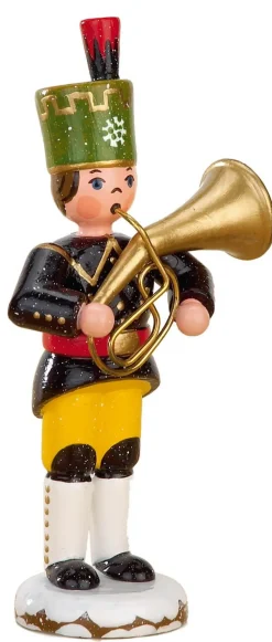 Kinder Hubrig Volkskunst Neuheiten | Hubrig Winterkinder*Winterkind Bergmann mit Tenorhorn, 9 cm, von