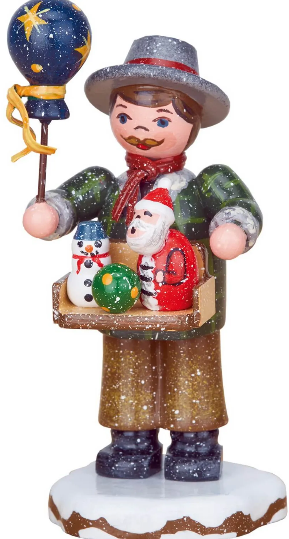 Kinder Hubrig Volkskunst Hubrig Winterkinder*Winterkind Miniatur Spielwarenhändler von