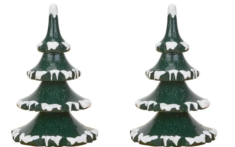 Kinder Hubrig Volkskunst Hubrig Winterkinder*Winterkinder-Zubehör, 2er Set Winterbaum, 8 cm von