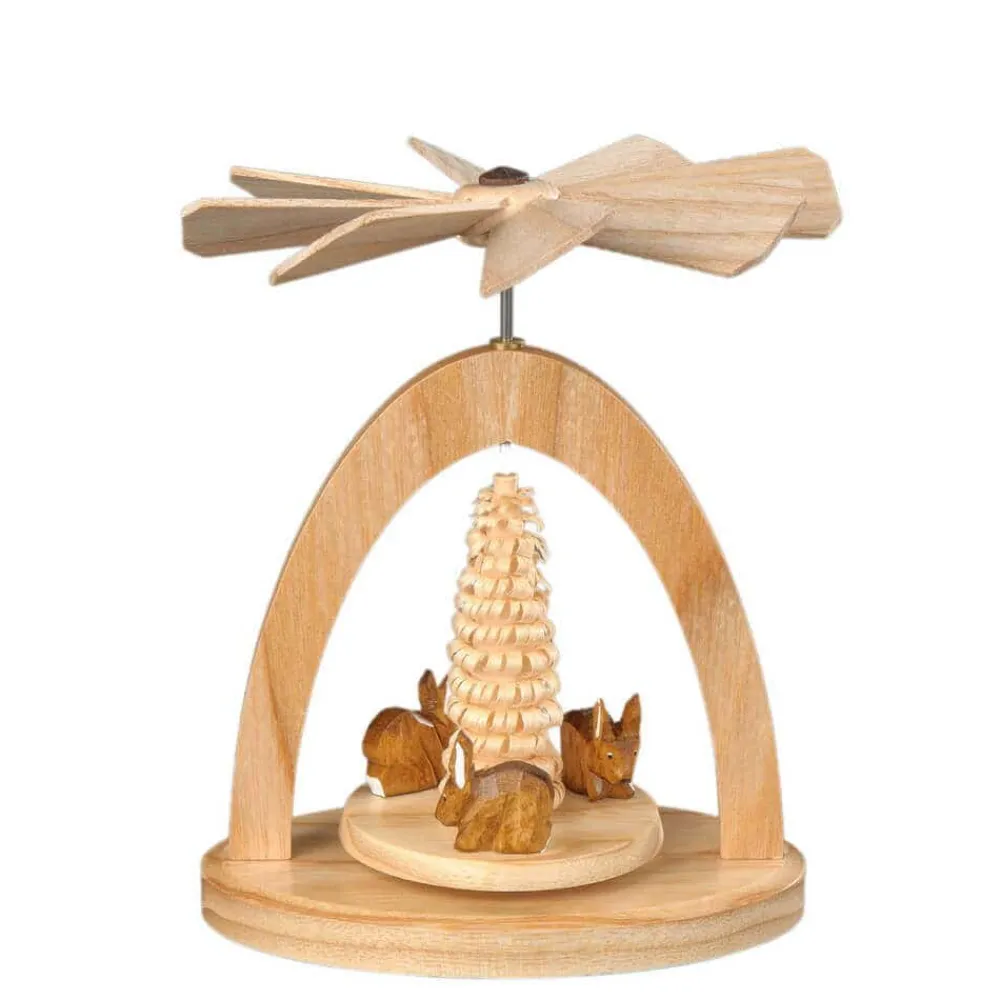 Albin Preißler Weihnachtspyramiden*Wärmespiel mit 3 Hasen, 13 cm von