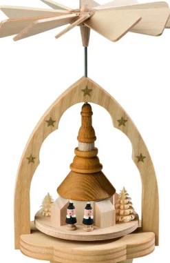 Richard Glässer GmbH Neuheiten | Weihnachtspyramiden*Wärmespiel Seiffener Kirche, 11cm von Richard Glässer